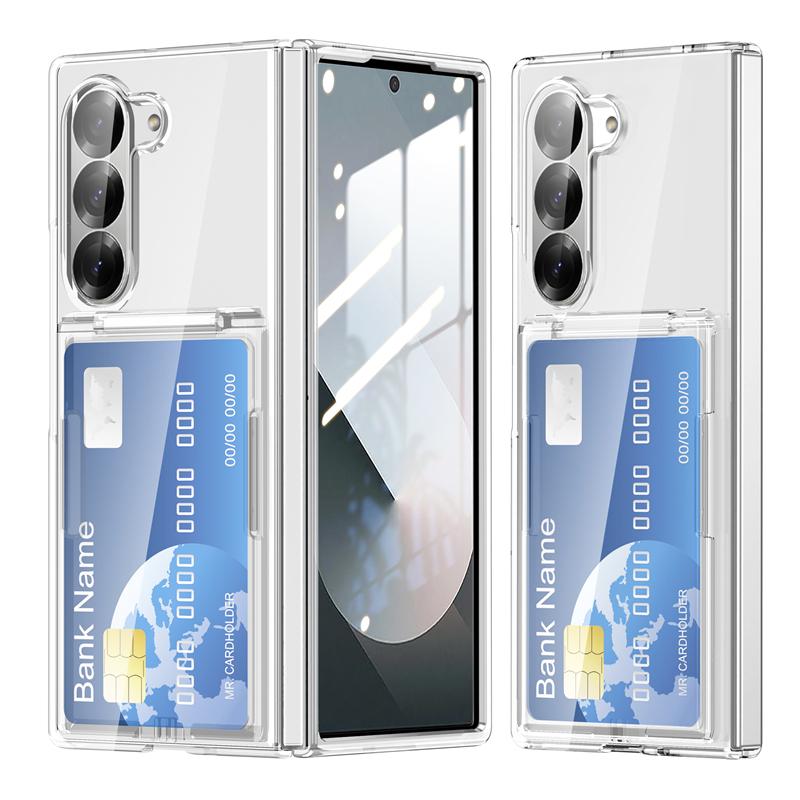 

Для Samsung Z Fold 6 Fold 5 чехол-кошелек с держателем для карт, подставкой, для Galaxy Z Fold 5 6, жесткий пластиковый противоударный чехол For Samsung Z Fold 6
