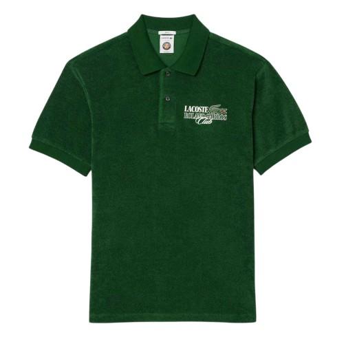 Lacoste Mens Roland-Garros Terrycloth Embroidered Polo Shirt