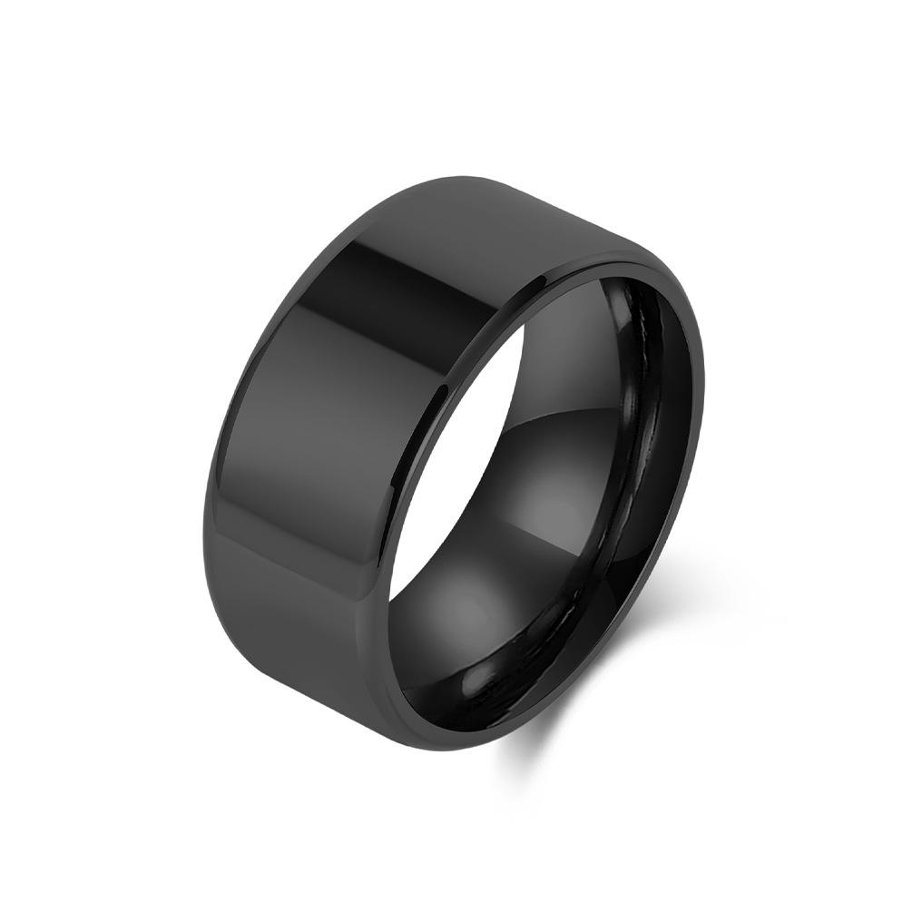 2026 Neutral Simple Glossy Double Bevel Inner Arc Ring Ring Hand Polished High Quality Non-Fading Hand Jewelry 6#