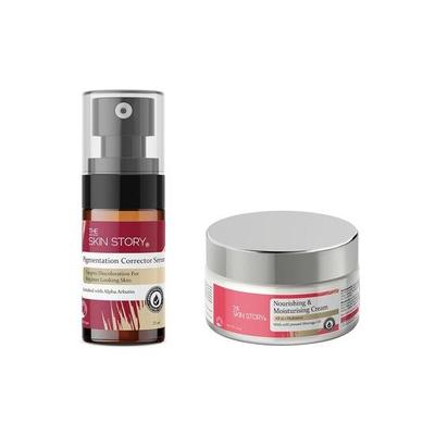 The Skin Story Combo Anti Pigmentación | Sérum Corrector de Pigmentación y Crema Nutritiva | Ilumina, Nutre y Transforma Tu Piel