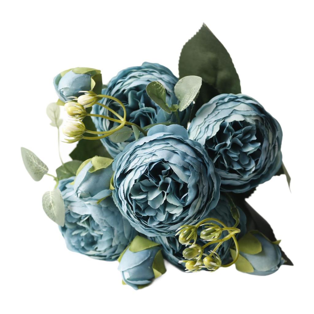 Artificial Roses Silk Flowers Artificial Wedding Bouquet Elegant Fake for Party Office Garden Engagement Decor