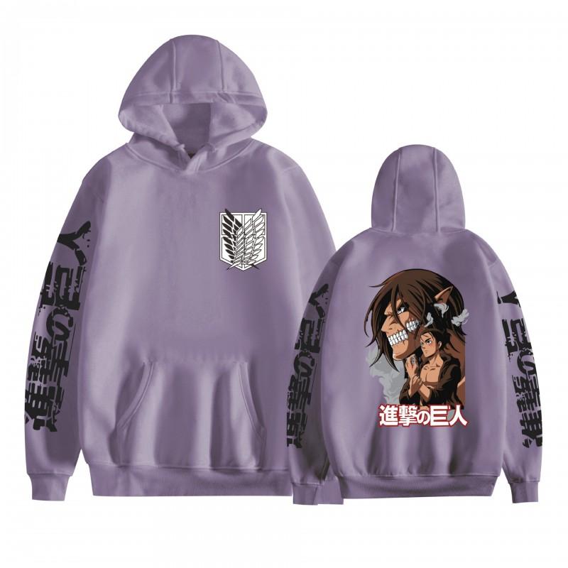 Attack On Titan Anime Hoodie Loose Fit Teens Adults Long Sleeve