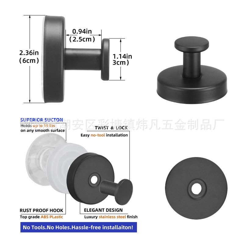 Stainless Steel Punch-Free Wall-Mounted Couple Coat Hooks