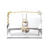 Michael Kors Cece Diamond Flower Buckle Chain Commute Leather Shoulder Crossbody Bag Medium Women bags White 30H9G0EL6U-OPTIC-WHITE