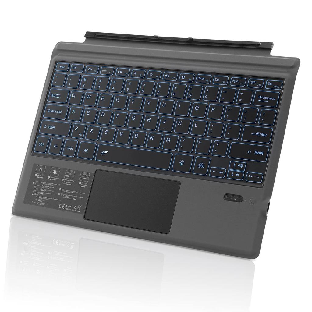 Microsoft Surface Pro7/6/5/4/3 Bluetooth Keyboard - Seven-Color Backlit Touch