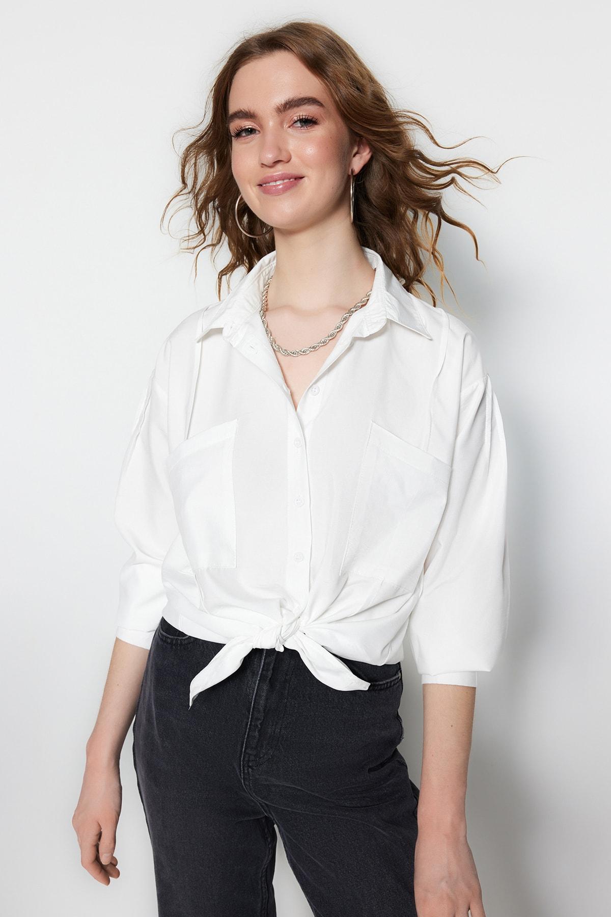 

Рубашка - Экрю - Классический крой