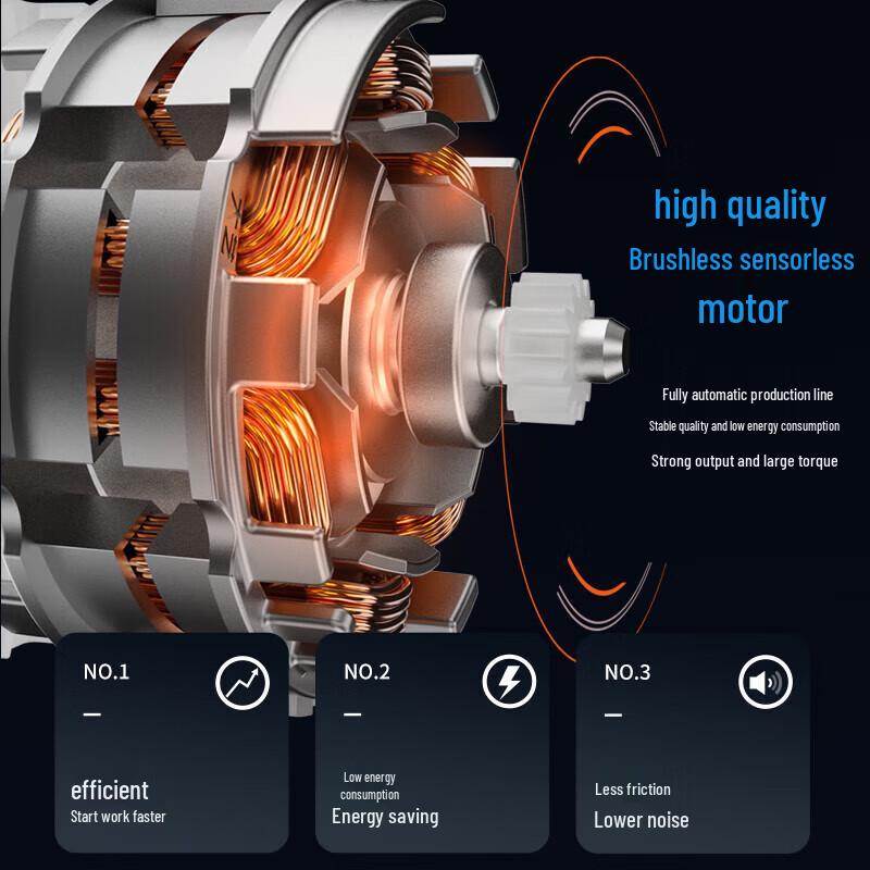 DAYI 310N·m 20V Brushless Cordless Impact Wrench CN plug (adapter included)