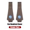 Leather Car Headrest Anti Dirty Protective Cover For VW Golf Jetta Passat Mk4 Mk5 Mk6 CC Golf 5 7 Tiguan Scirocco Sagitar Zk6