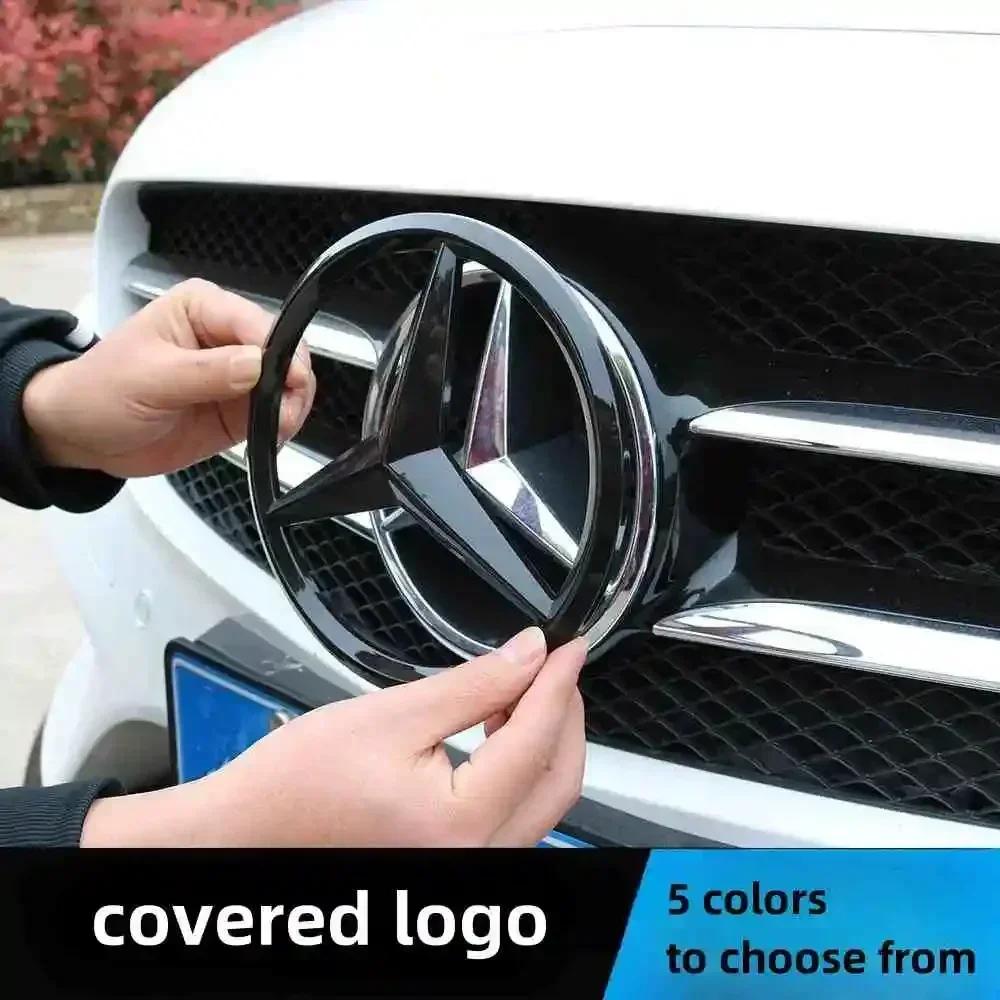 Car Sticker C200 E300 Hot 2026 For Benz 18.8cm Car Front Grille Large Badge Decal for Mercedes Benz AMG A/B/GLA/GLB/GLS/G/C E/GL