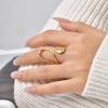 Statement Irregular Open Ring for Women,Gold Plated Stainless Steel Geometric Rings,Punk Party Birthday Jewelry Gift