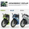 1/12 Kawasaki NIJIA ZX6R Motocykl z lehké slitiny Model autíčka Přední kolo Levé pravé Řízení Zadní kolo Odpružené vozidlo Dárek pro děti