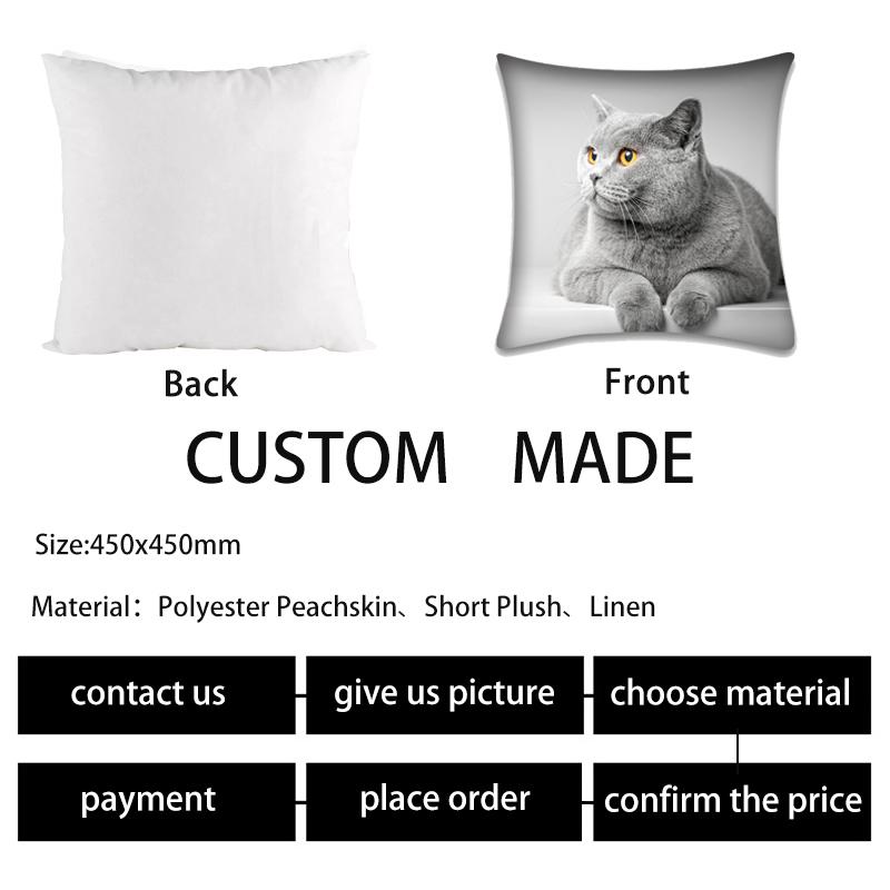 Anime Cartoon Animal Cushion Cover Cute Cat Pillowcase Sofa Home Decoration Home Office Pillowcase