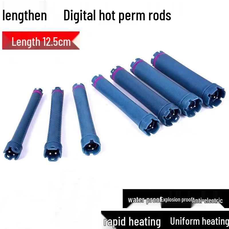 Digital Hairdressing Perm Machine: Heated, Breathable, Waterproof, Explosion-Proof 24V/220V Hot Perm Rods Extended 12.5cm (28mm diameter) - 1 piece