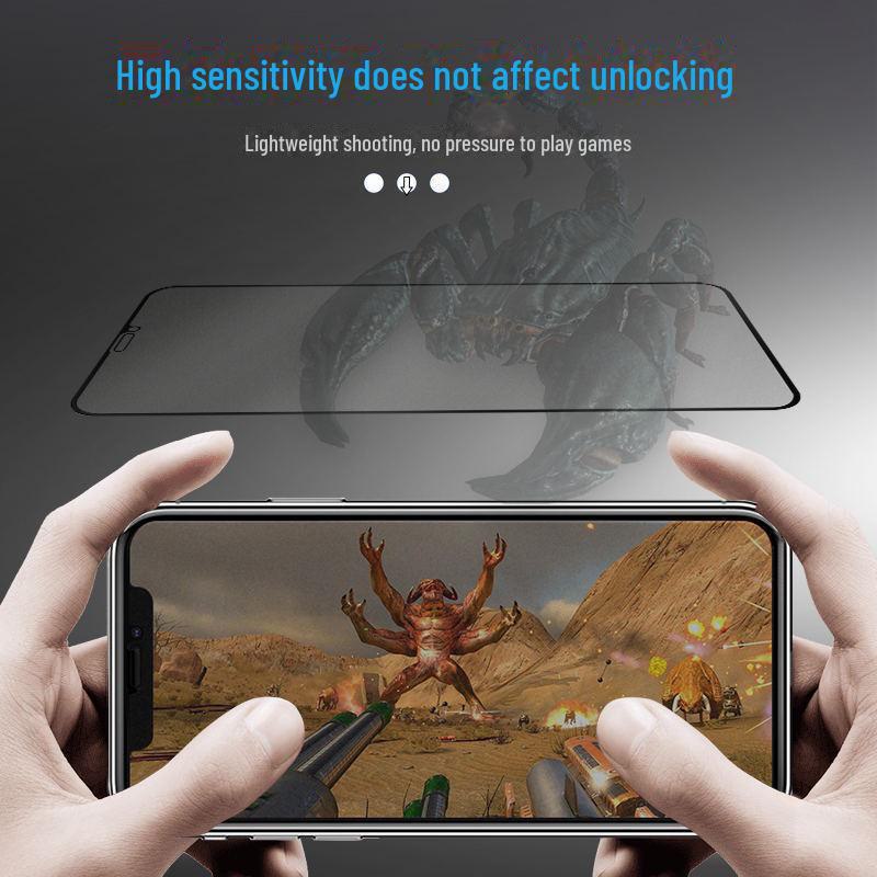 "Frosted Tempered Glass Screen Protector for iPhone 15 Pro - Purple Light, Anti-Fingerprint"
