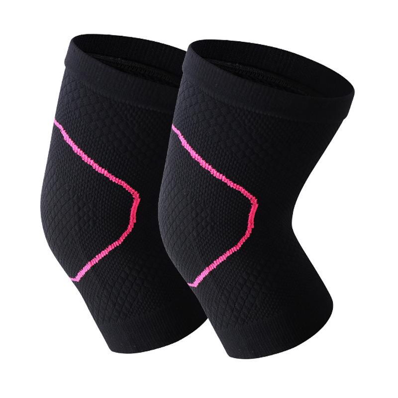

Sports Knee Pads Knitted Pressurized Basketball Riding Leg Pads Knee Joint Anti-injury Knee Pads New One pair, one size fits all. розовый