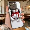 Snowman Gift Through Paper Hard Phone Case for Iphone 16 15 14 13 12 11 Pro Max Mini Shockproof Anti-Scratch Protective Cover