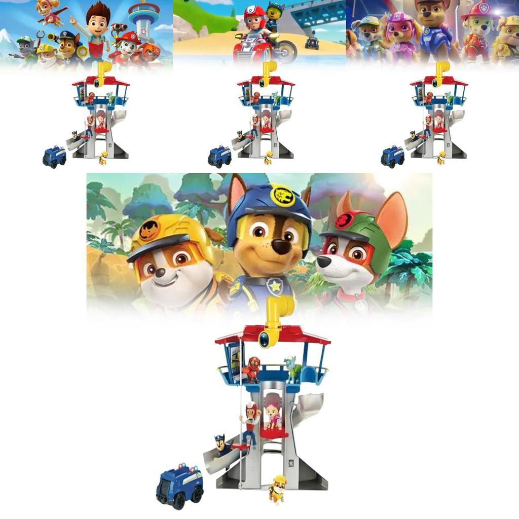 Paw Patrol Toy Set For Kids With Pullbackpolice Cars And Figures For Children Playtime