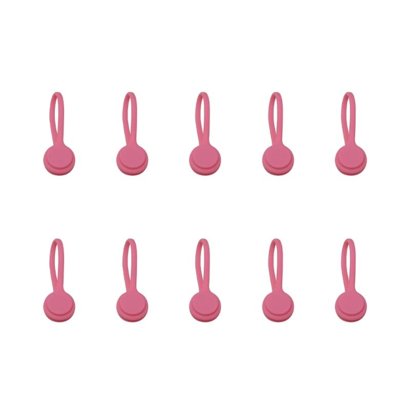 10pcs Minimalists Silicone Cord Organizers Magnetic Clip For Tidy Desk Management Suitable For Various Cable Earbuds
