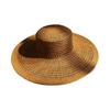 French Retro Ginger Hollow Woven Top Hat Women'S Summer Sunshade Sunscreen Travel Vacation Beach Big Brim Straw Hat