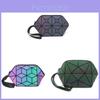 Pu Night Light Geometric Pattern Handbag For Women With Organizer And Gift Purpose