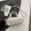 Glossy PU Handbag Women Fashion Mini Shoulder Bag Classic Oval Shape Crossbody Tote Bag