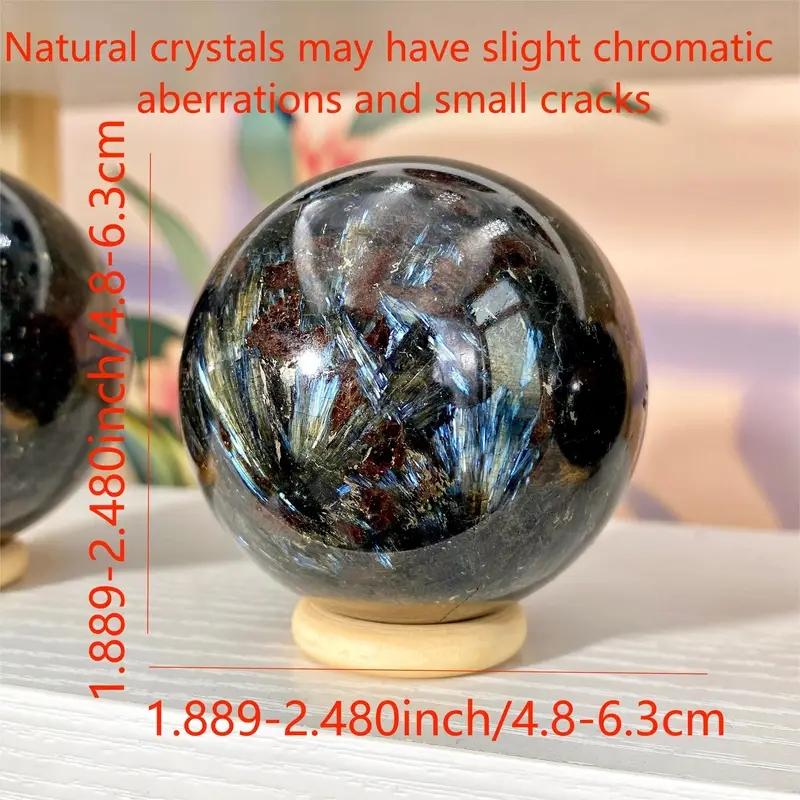1pc Gorgeous Natural Firework Stone Sphere Crystal Carving Gemstone Jewelry Accessory Birthday Gift Party Desktop Decor