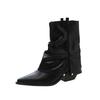 Fashion 2025Vintage Women Western Cowboy Boots Fashion Pointed Toe Shoes Ladies Thick Heel Short Botas Autumn Winter Zapatos De Mujer