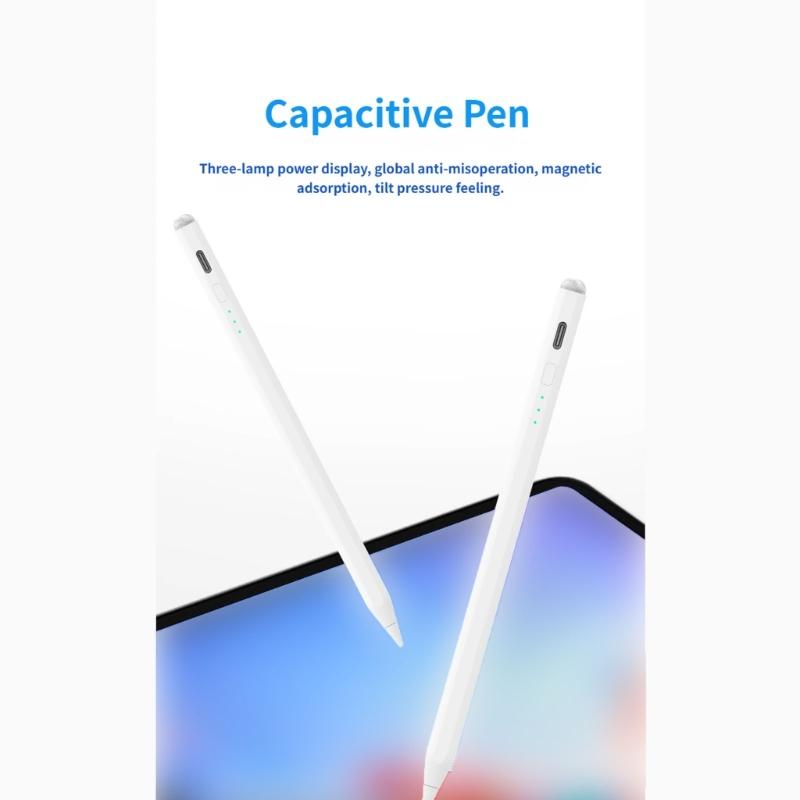 Magnetic Capacitive Writing with 2 In 1 Tip Rechargeable Active Pen for Pencil Compatible Devices & Touch Screens