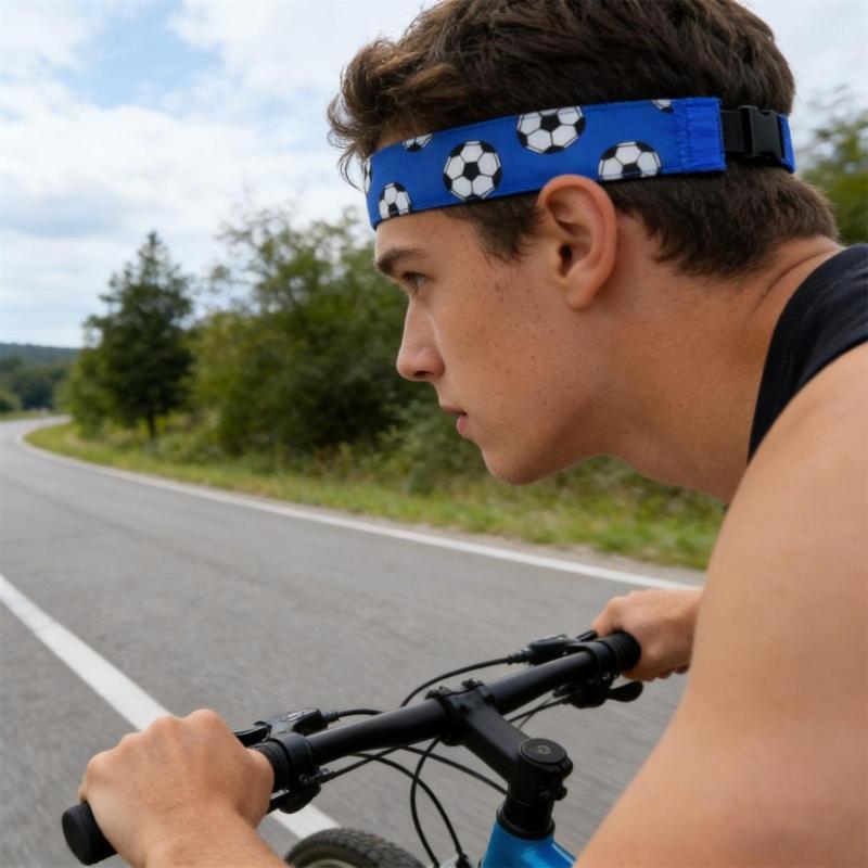 4PCS Elastic Fitness Headbands Adjustable Athletic Headbands Light Weight Breathable For Soccer Basketball Running