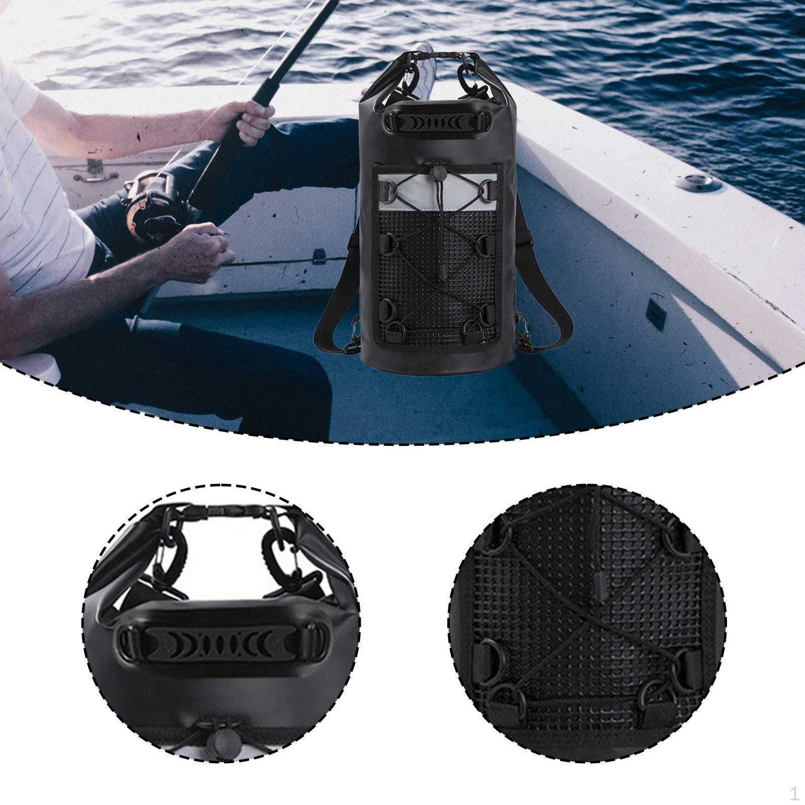 

Сумка-рюкзак для хранения вещей для рафтинга, катания на лодках, пеших походов, плавания 20L чёрный