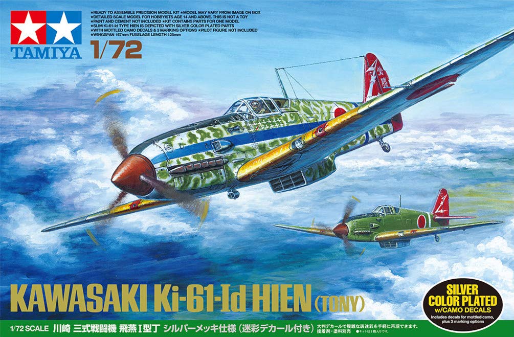 Tamiya Ölçek Özel Proje Ürün Kawasaki Tip 3 Fighter Hien Tip 1 Ding Gümüş Kaplama Özellikler Kamuflaj Çıkartması Dahil Plastik Model