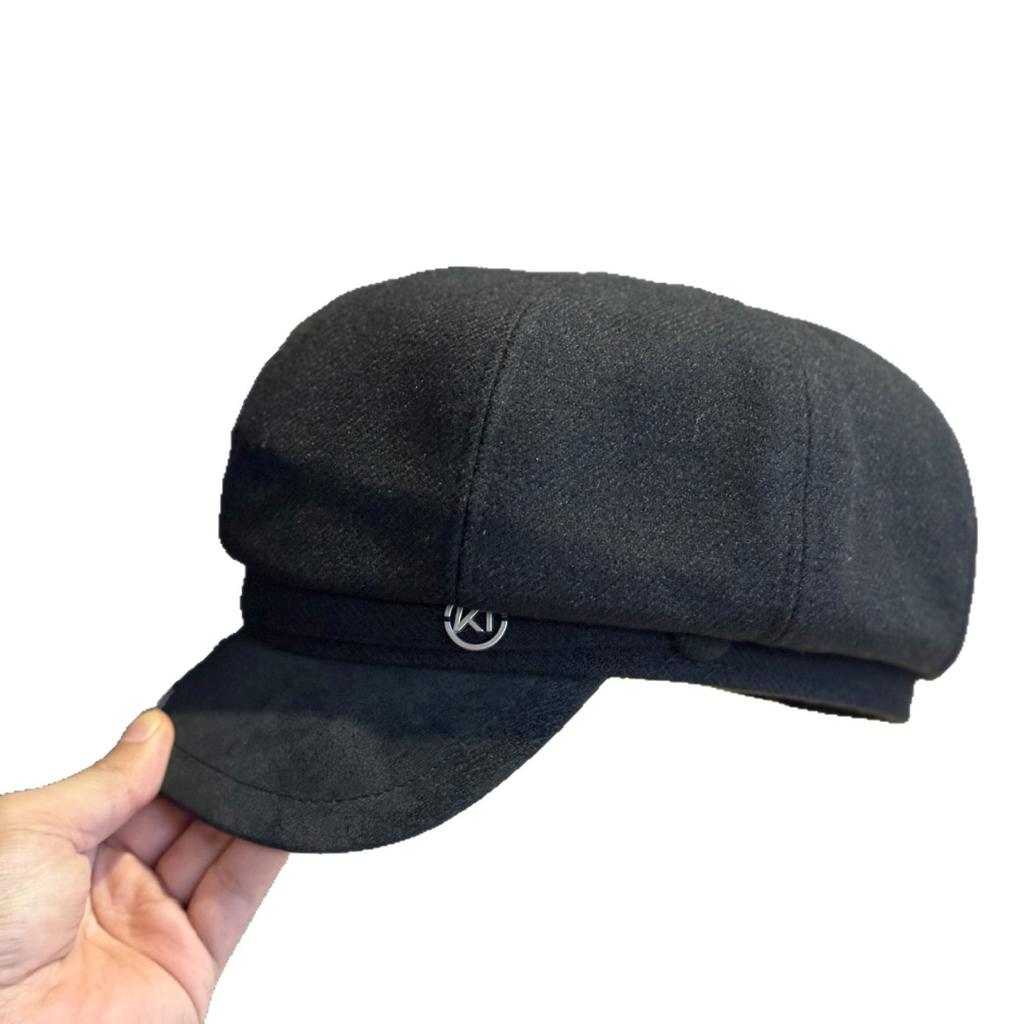 Women's Autumn and Winter Korean Style Versatile Duck Beret British Style Face Showing Newsboy Hat Trend