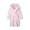 Girls Flannel Hooded Robe with Waist Tie Soft Fuzzy Bathrobe for Kids Warm Printed Bath Robe with Hood And Pockets