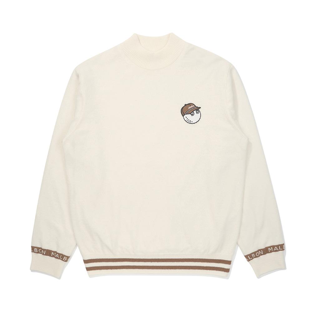 MALBON GOLF Merino Wool Sweater Ivory (Man)