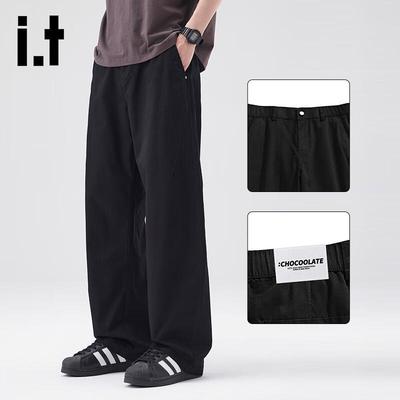 CHOCOOLATEit Herren Japanischer Stil Gerade Baumwolle Cargohosen