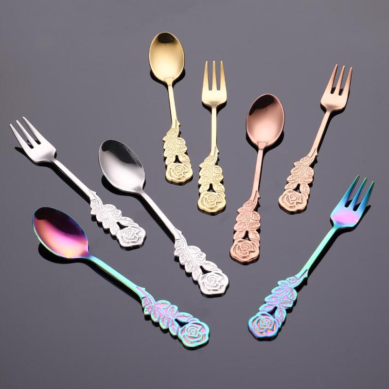 Wutuo Stainless Steel Rose Flower Design Cutlery