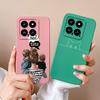 Case For Xiaomi 14 Pro Cartoon Soft Smooth Liquid Silicone Full Protection Shockproof Bumper For Xiaomi14 14Pro Back Cover Capa