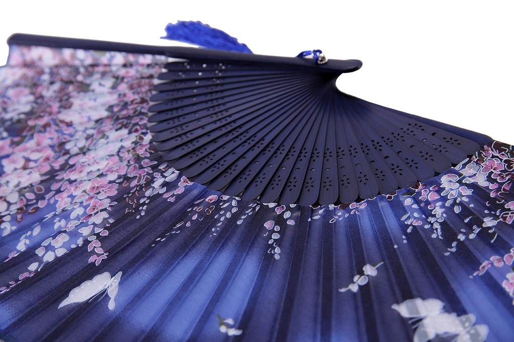 Kusmy Silke Vikbar Japansk Värme Snygg Japansk Inkluderar Fläkt Dagset Körsbärsblomma Damfläkt, Stil, Skydd, Tillbehör, Väska, Morsdagspresent,