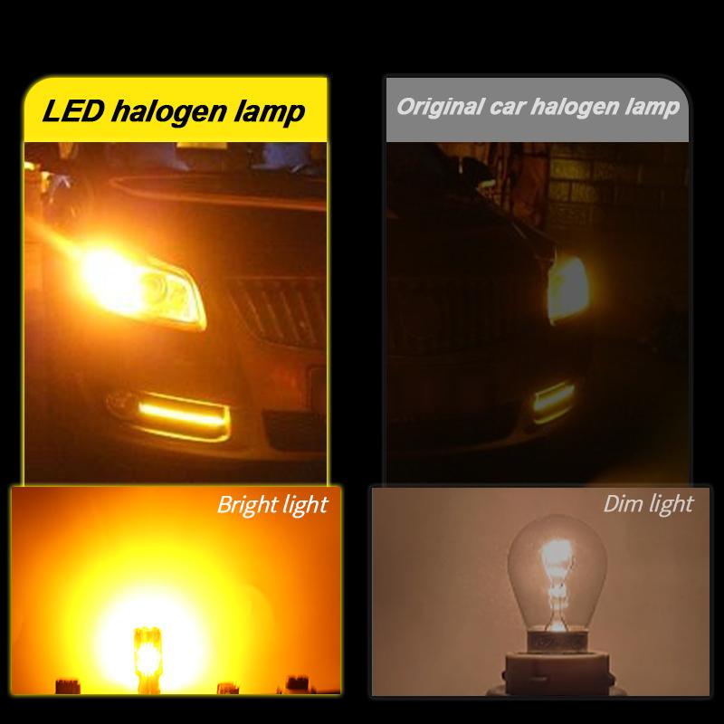 2PCS 7443 W21/5W 7444NA LED Turn Signal Warning Light Lamp LED Amber Bulbs High Power 25W 24pcs 2020 chips 12V Car Accessories