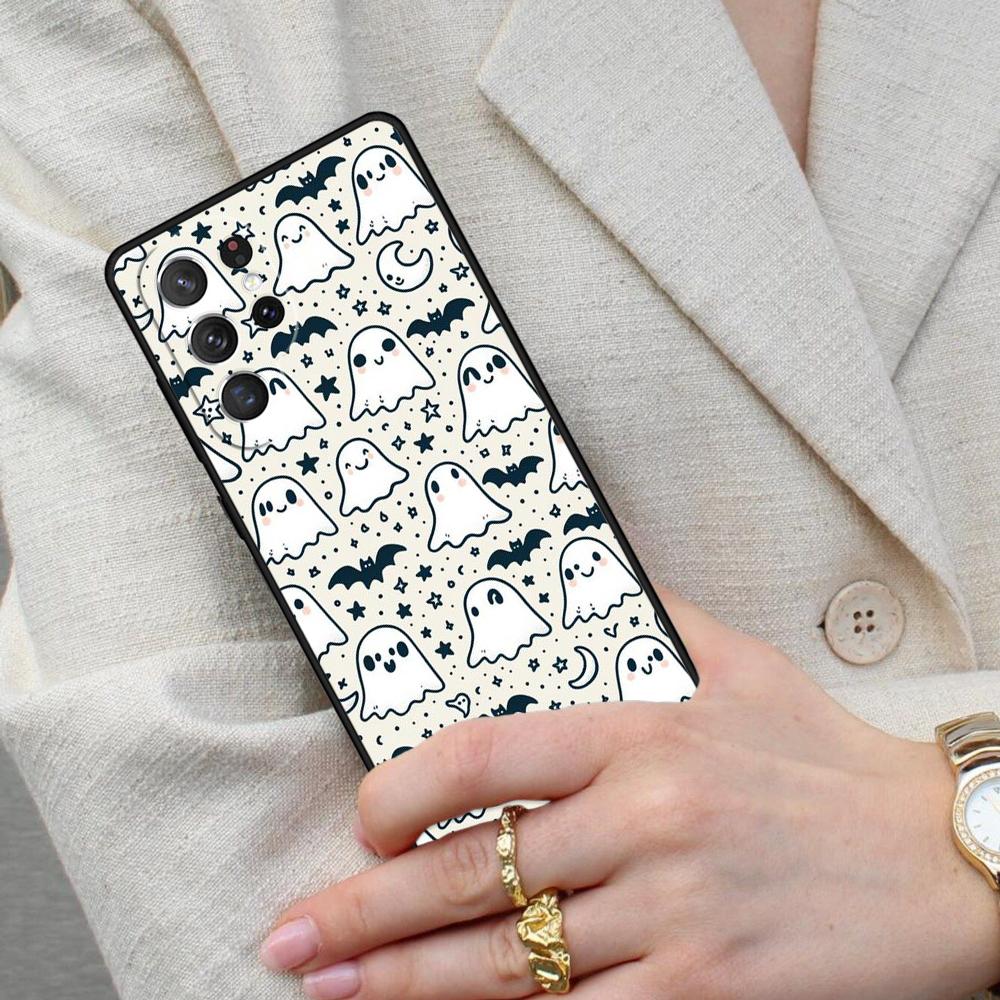 BOO Halloween Ghosts Cell Phone Case for Samsung Galaxy S26 Ultra S25 S24 S23 S22 S21 S20 Note10 Cover