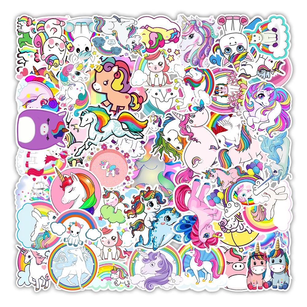 Unicorn Graffiti Stickers: 50 Sheets for Skateboards, Balance Cars, Computers, Walls