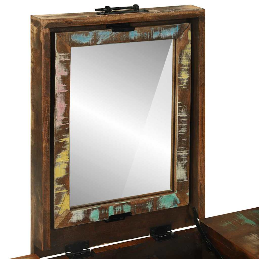 Bedroom Dressing Table Multi colored Solid Wood Reclaimed Wood
