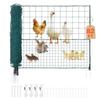 Temporary Fence with Posts, 1.25 X 25m Plastic Mesh Fencing, Garden Safety Fences Netting with Double-Spike Stakes & Guy Ropes