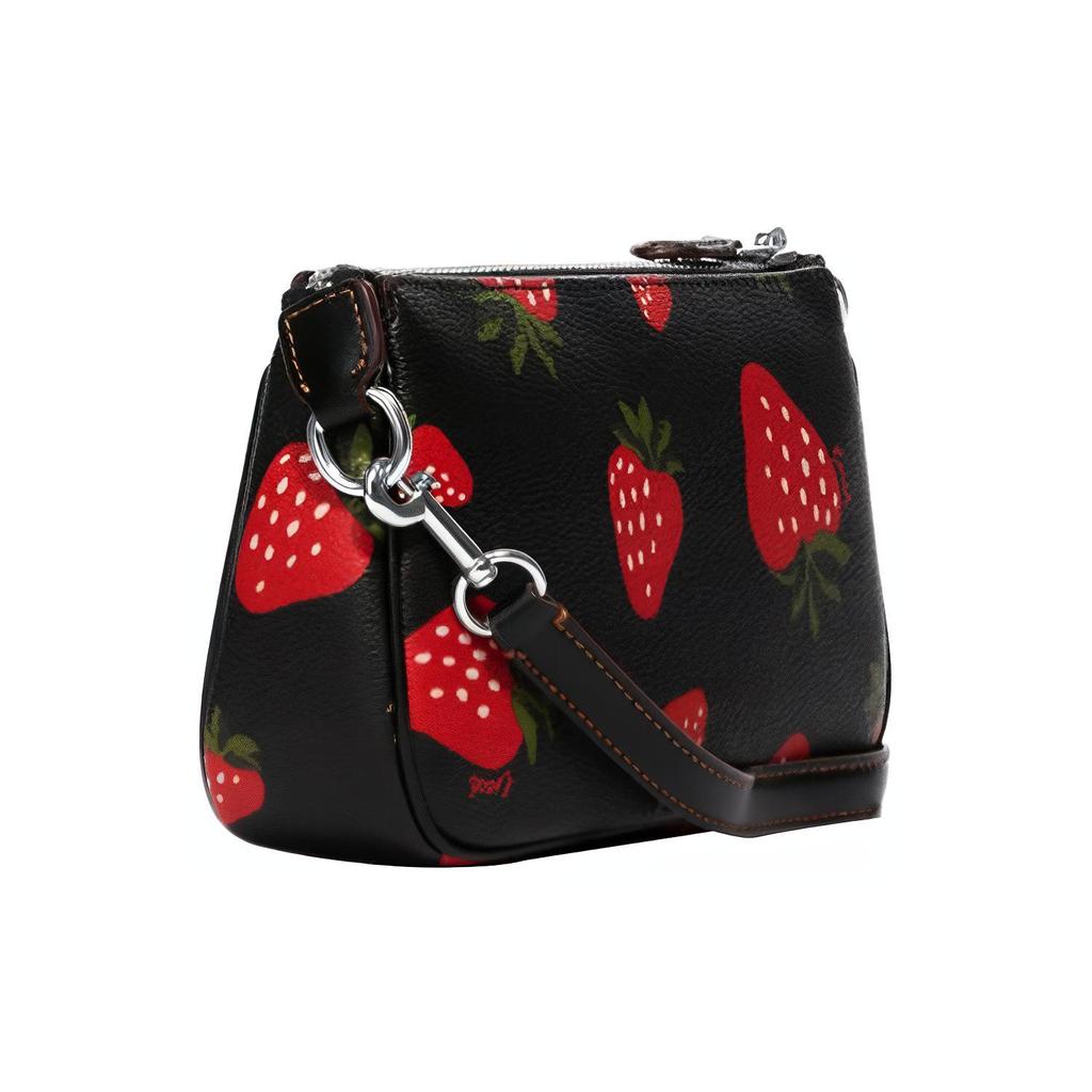 New COACH Nolita Canvas With Leather Mahjong Bag Shoulder Bag Handbag Shoulder Bag Small Size Women's Black CH533-SVA47