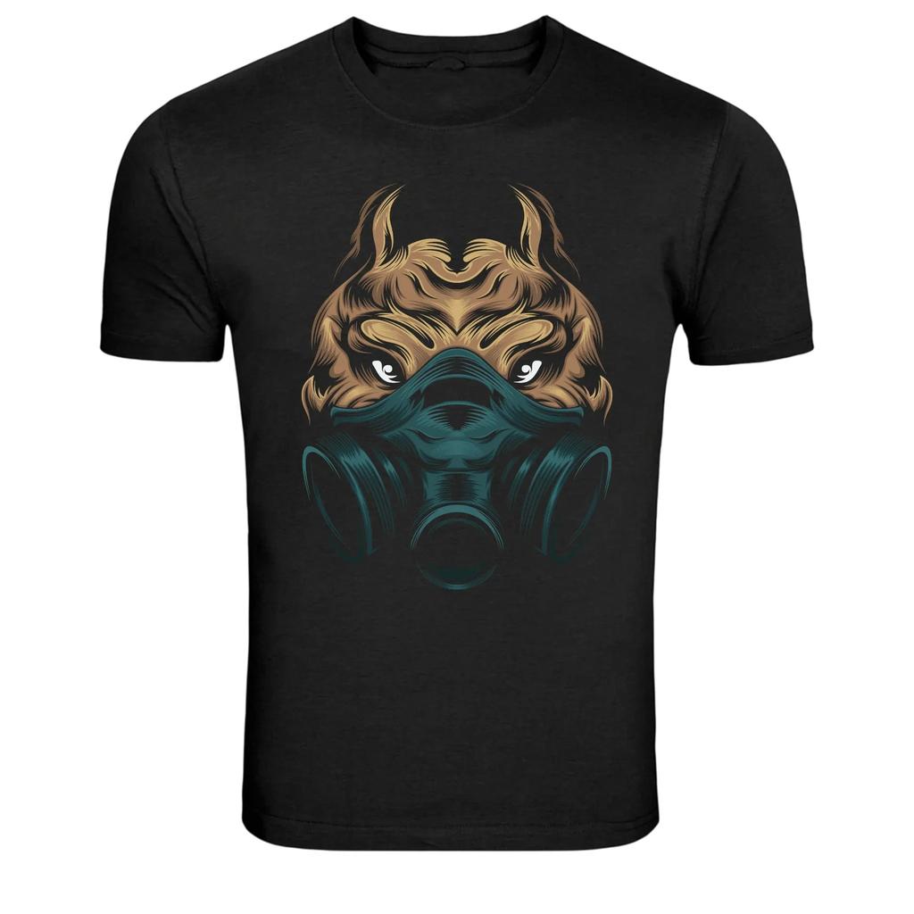 Demon Gas Mask Horror Graphic T-Shirt