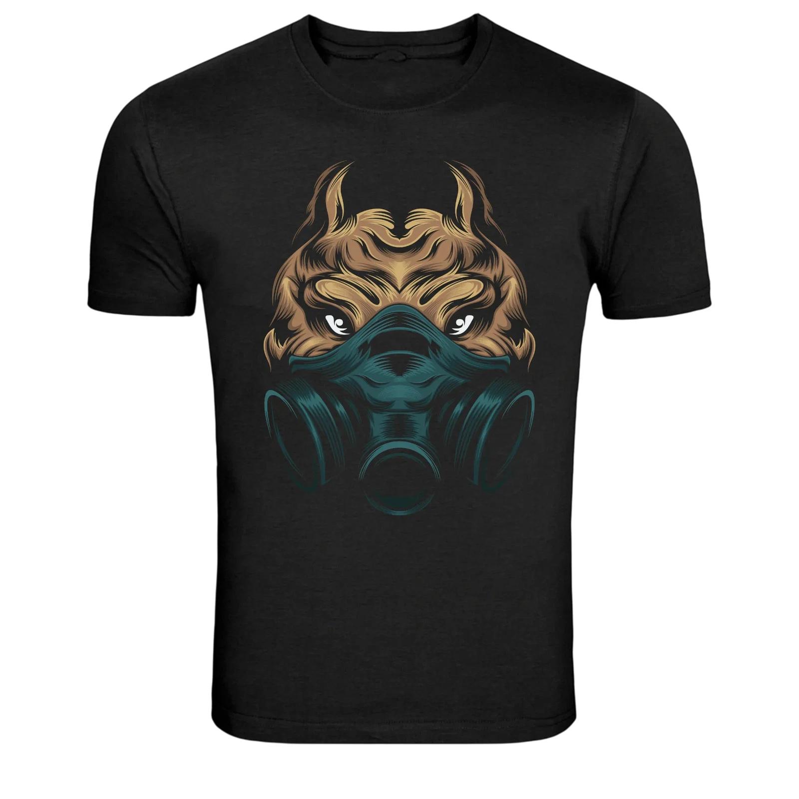 Demon Gas Mask Horror Graphic T-Shirt S