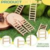 40pcs Natural Wood Miniature Ladder For Moss Landscape And Doll House Furniture Safe For Children Creative Pretend Play