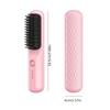Cordless Hair Straightener Brush, USB Rechargeable 2 in 1 Hair Straightener and Curler, Portable Hair Straightening Brush with 3 Temperature Settings