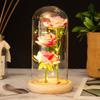 LED Galaxy Three Rose Artificial Flowers Wedding Decoration Creative Valentine'S Day and Mother'S Day Gift without Battery