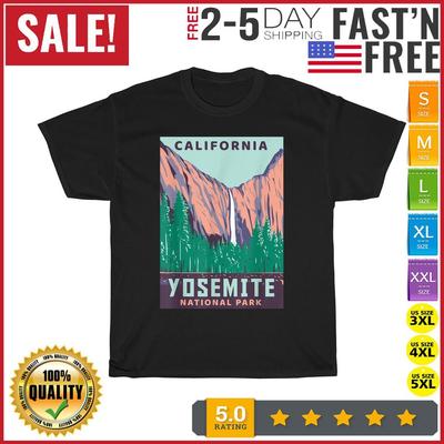 Národní park Yosemite USA Vintage USA Kalifornie Parky Vintage Tričko Pánské Dámské